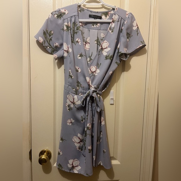 Dynamite Floral Wrap Mini Dress - Picture 2 of 3